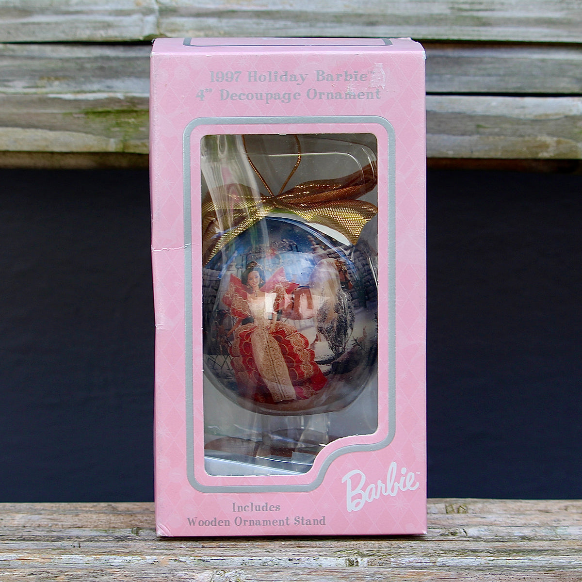 1997 holiday barbie deals decoupage ornament