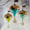 luftballon julekugle i mundblæst glas fra glitterville