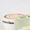 cappuccino med kaffekunst julekugler