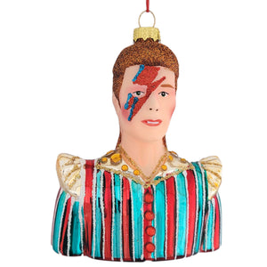 David Bowie julekugle glasfigur