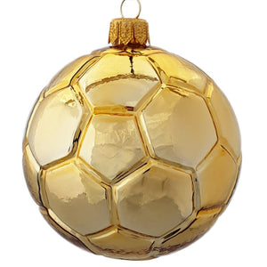 Fodbold julekugle i guld - guldbolden