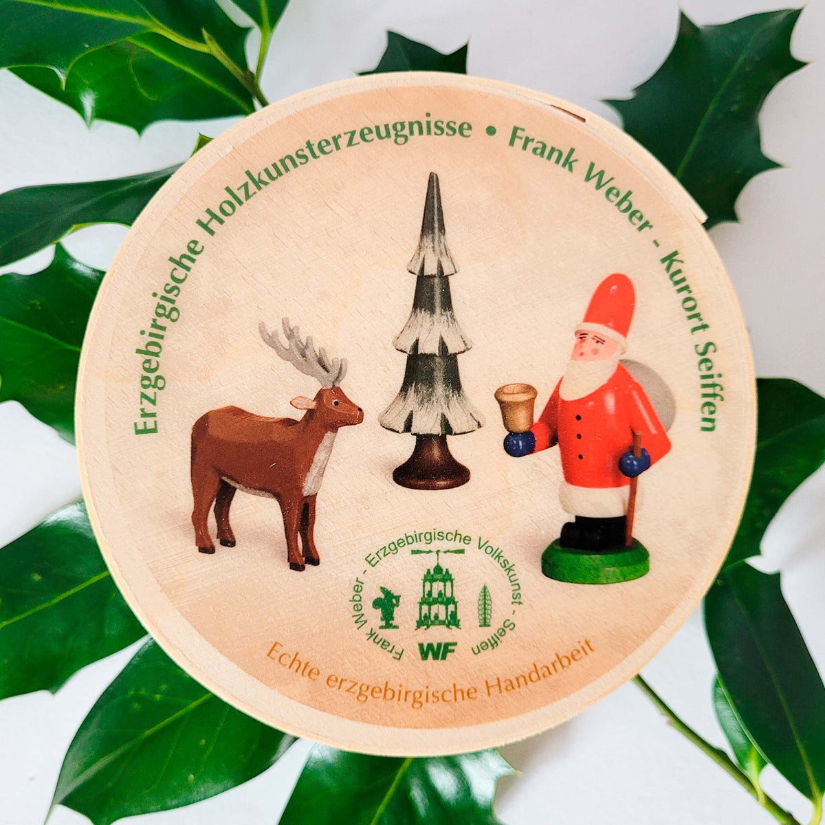 Træ Rensdyr Julefigurer i træ: Rensdyr julemand og juletræ - erzgebirge julepynt ...