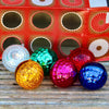 6 gamle italienske disco julekugler