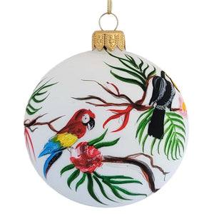 Julekugle med eksotiske fugle fra Eleanor Stuart