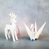 trane og rensdyr i origami figurer