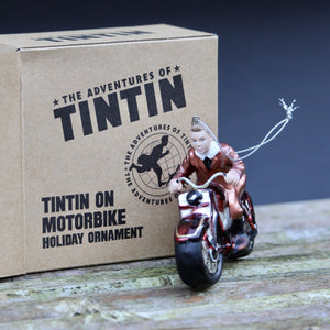 Tintin julekugle motorcykel